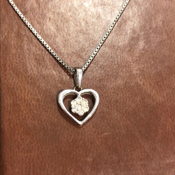 Real Diamond Heart Necklace - Picture 1 of 2